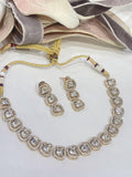 Beautiful faux mosissanite  stone  Necklace Set