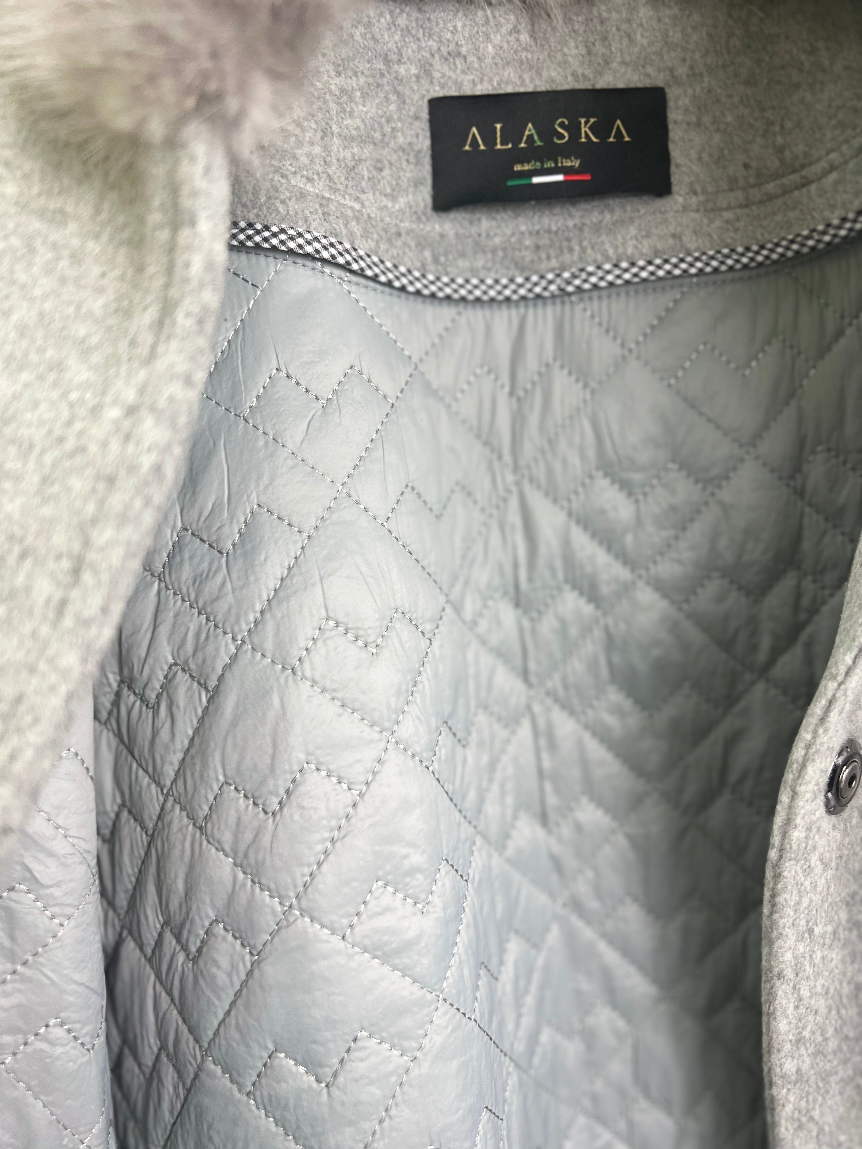 Genuine Scandinavian Mink Fur Virgin Wool Coat