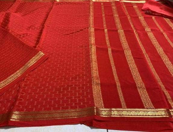 100Grm Thickness Pure South Silk Saree