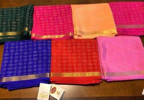 100Grm Thickness Pure South Silk Saree
