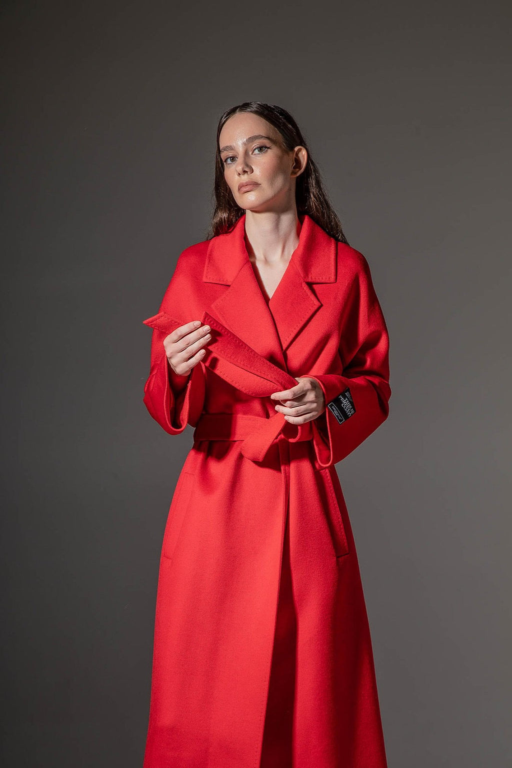 Chester Premium  Wool Cashmere Coat in Sicily Red