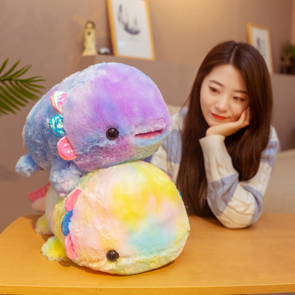 Cute Rainbow Plush Salamander
