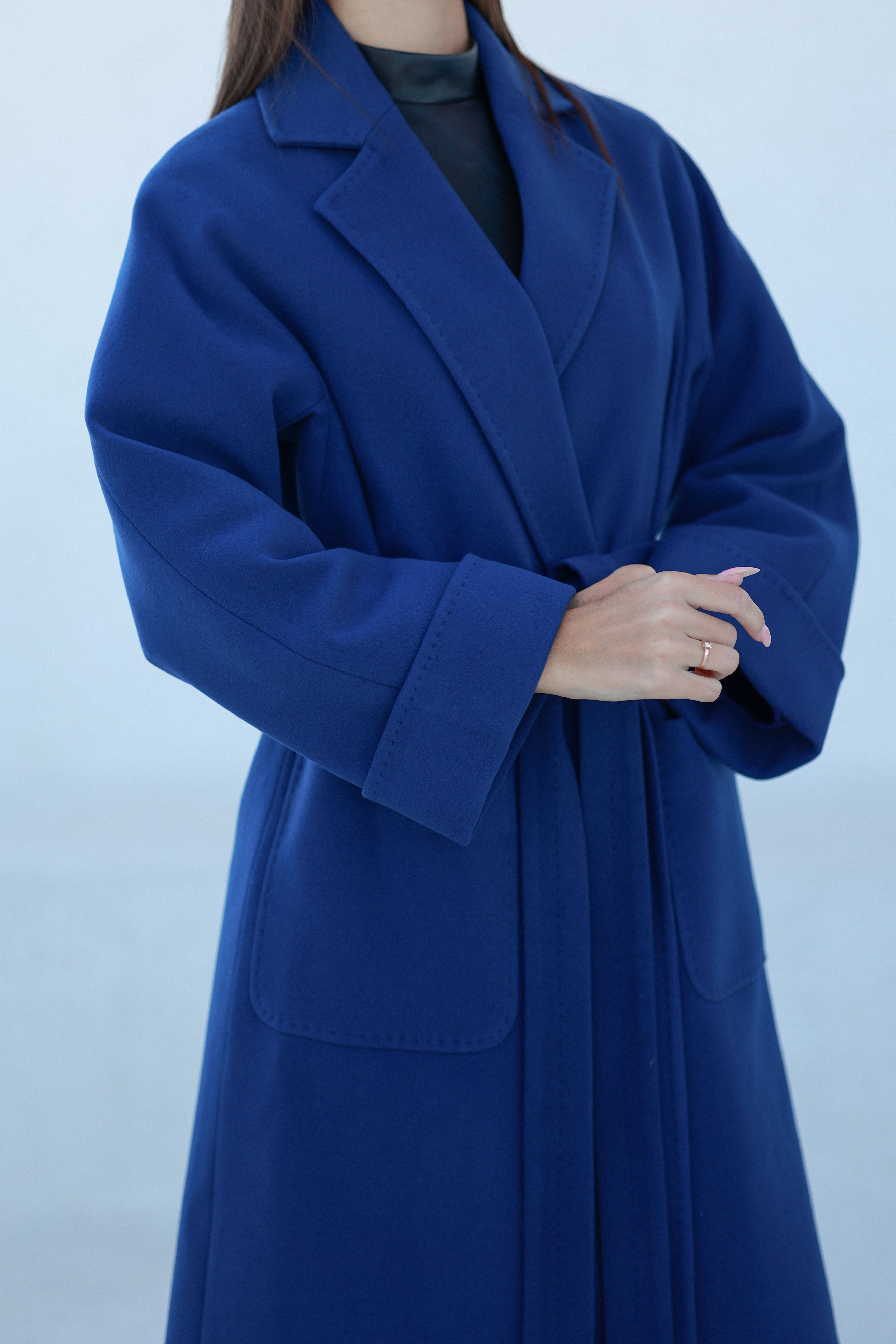 Classic Wraparound Cashmere Blend Overcoat