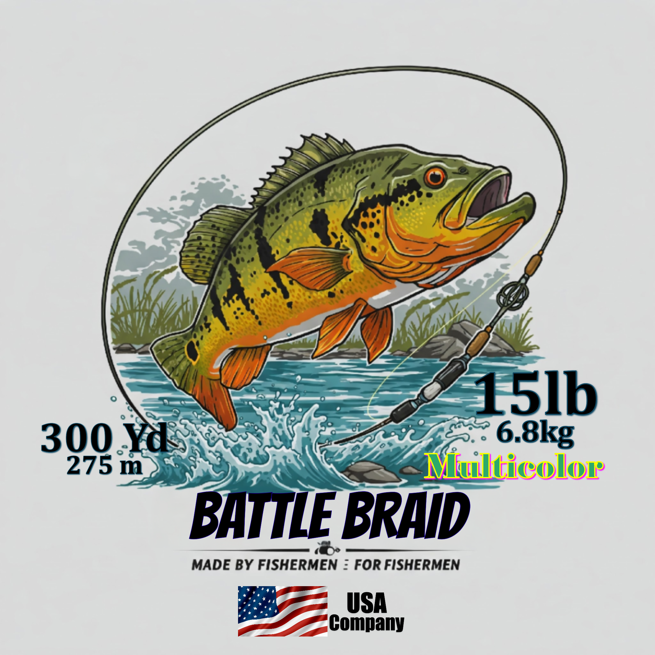 MULTICOLOR 200/300 YARD SPOOL 8x PE