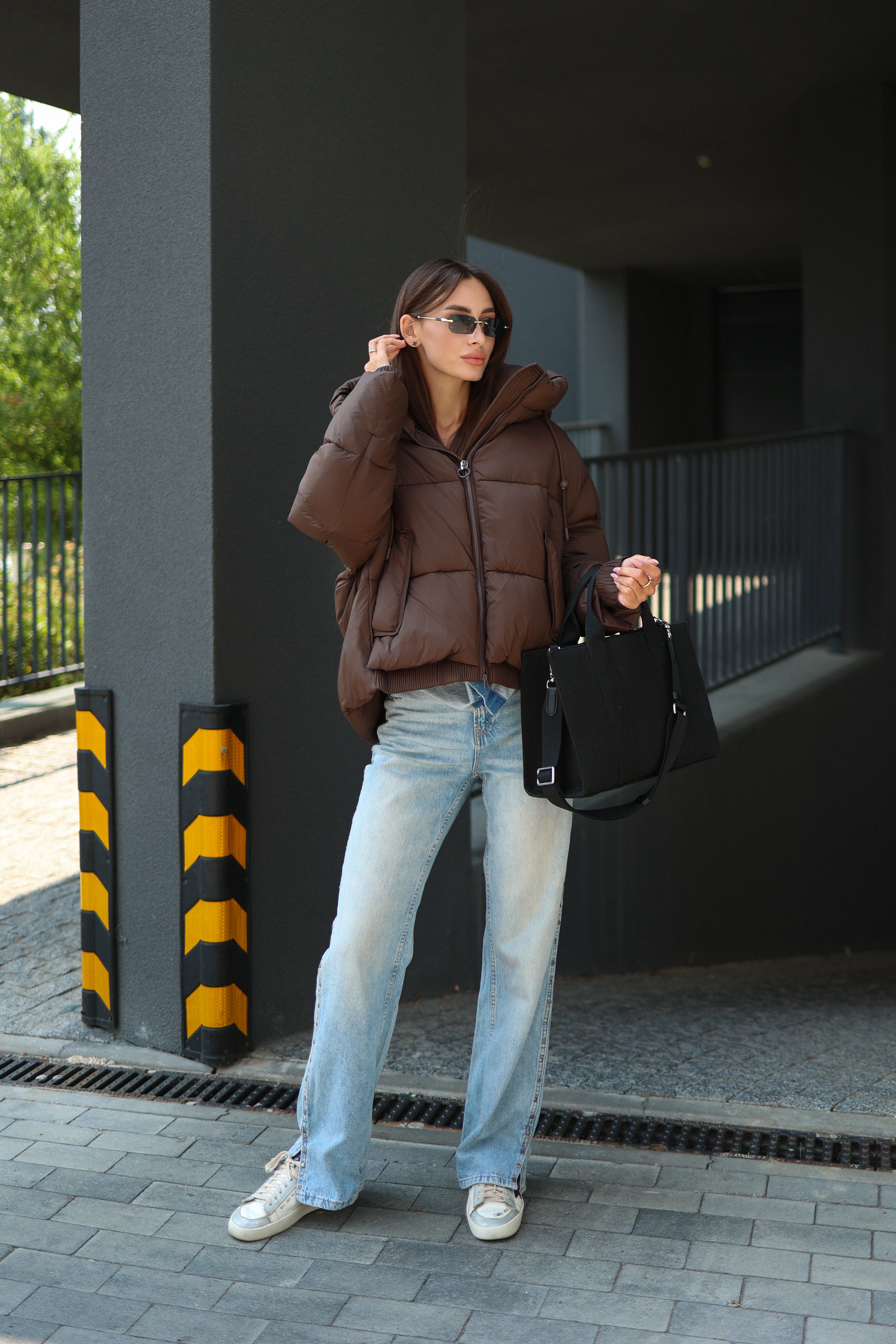 Dark Chocolate Insulated Bio-Down Jacket