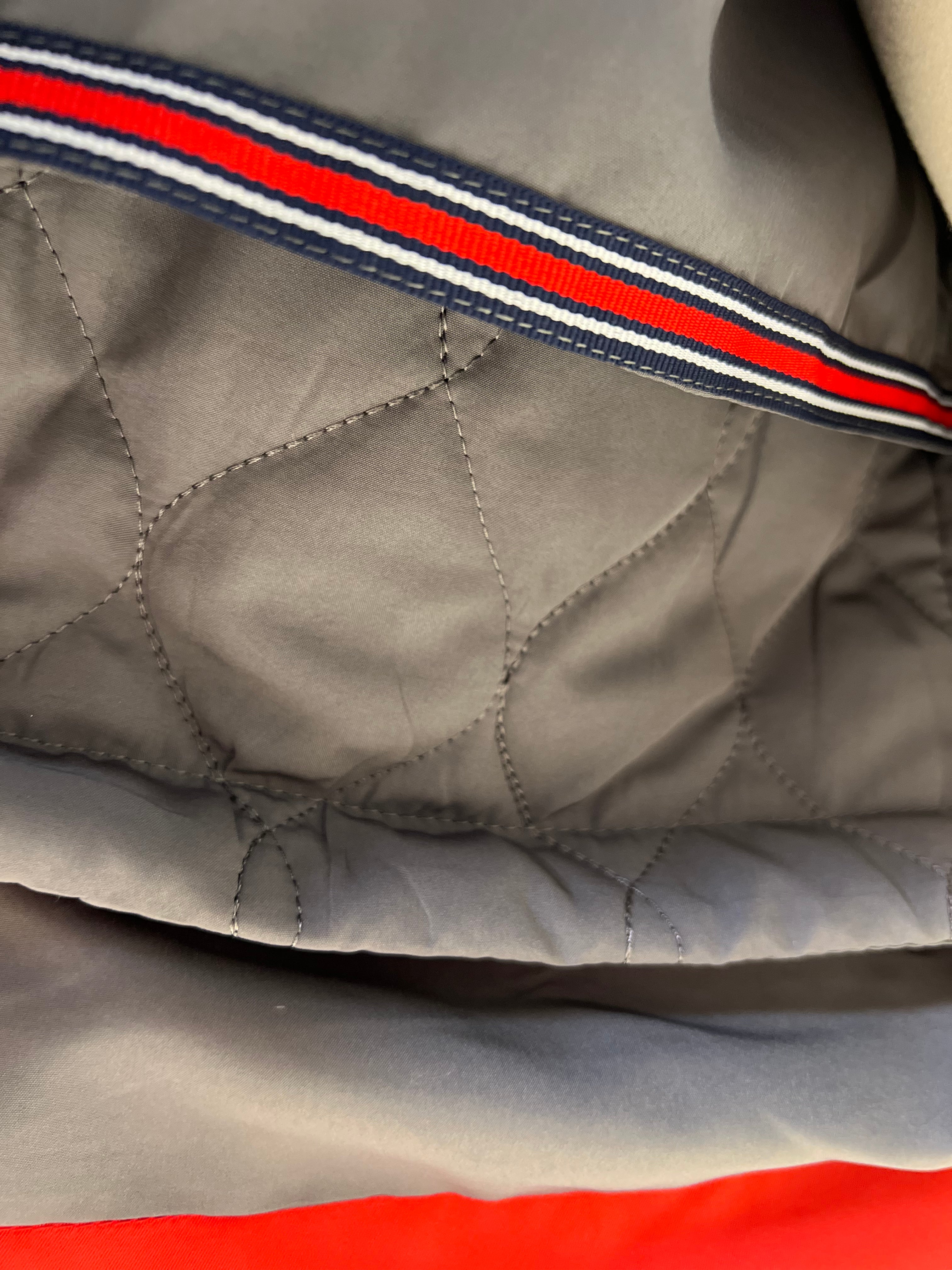 Roma Genuine Silver Fox Fur Rabbit Fur Insulated Parka in Red