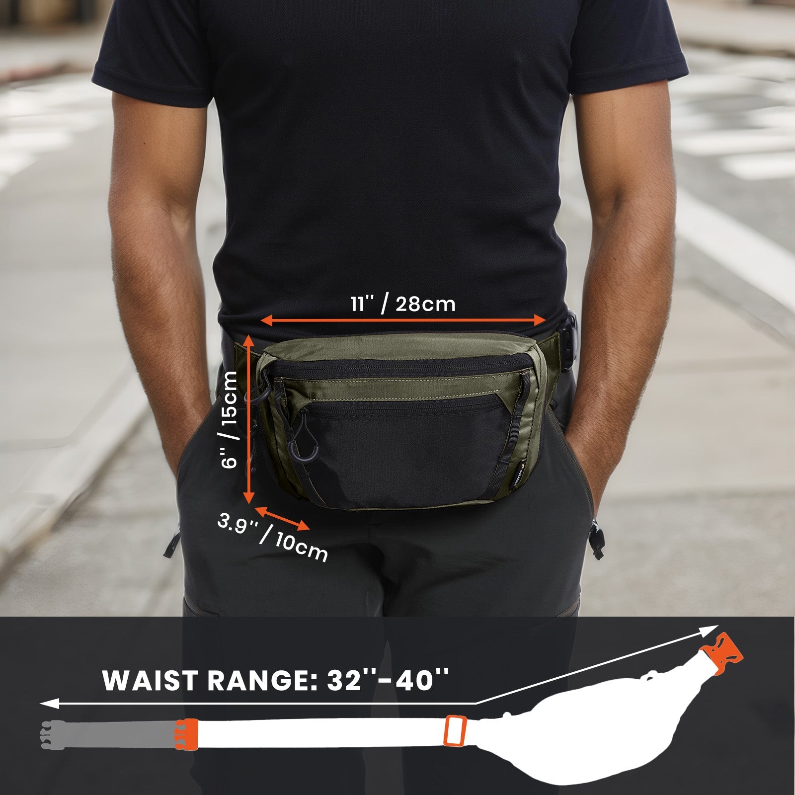 Votagoo Tactical CCW Fanny Bag Adjustable Waist Belt Tactical Waist Bag Handgun Pouch