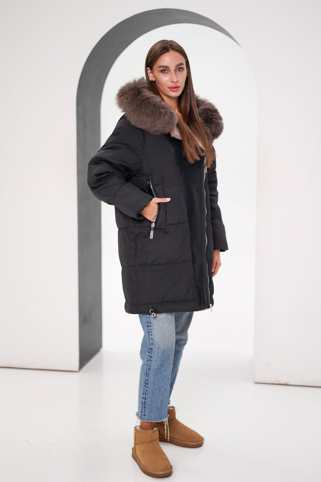 Genuine Polar Fox Insulated Coat