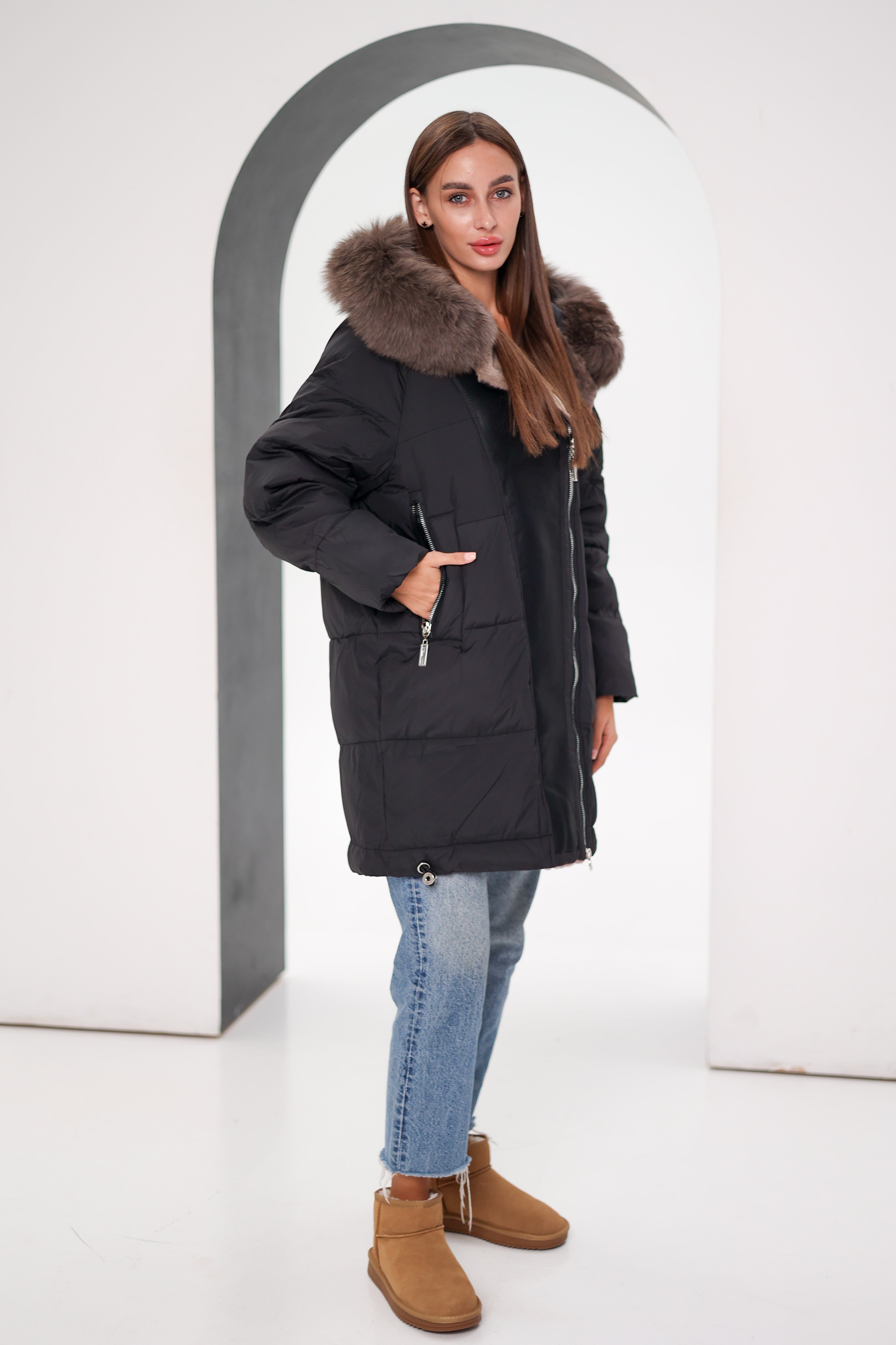 Genuine Polar Fox Insulated Coat