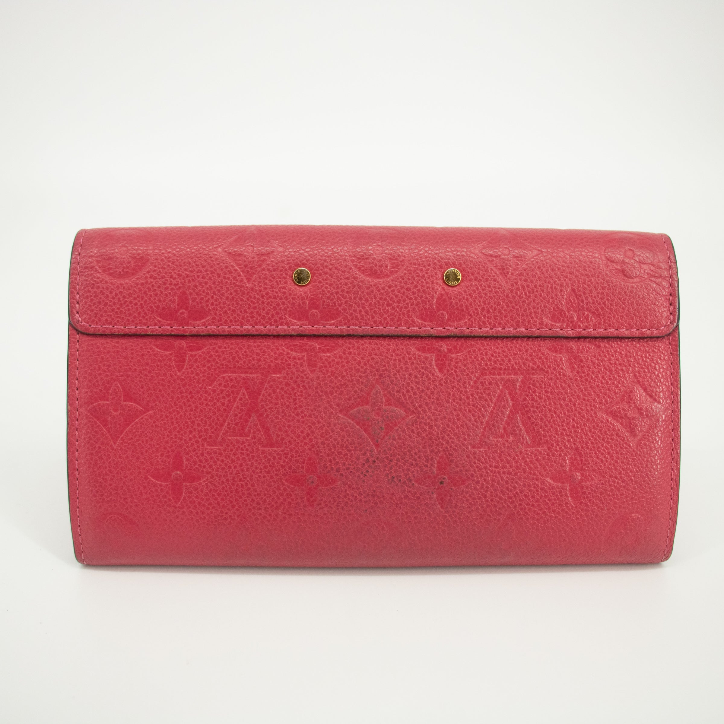 Louis Vuitton Fuschia Pink Monogram Empreinte Portefeuille Wallet #1956