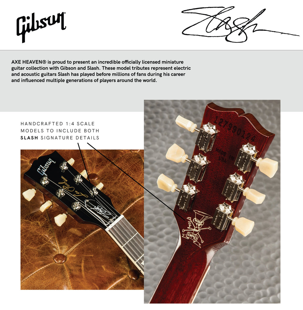 Slash Gibson Les Paul Standard Appetite Burst 1:4 Scale Mini Guitar Model