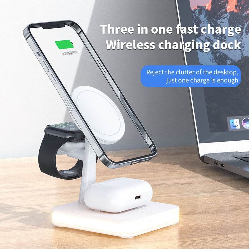 4 In 1 Magnetic Wireless Charger Stand For IPhone 14/13/12 Pro Max Apple Apple 8 7 6 Airpods Fast Charging Dock Station