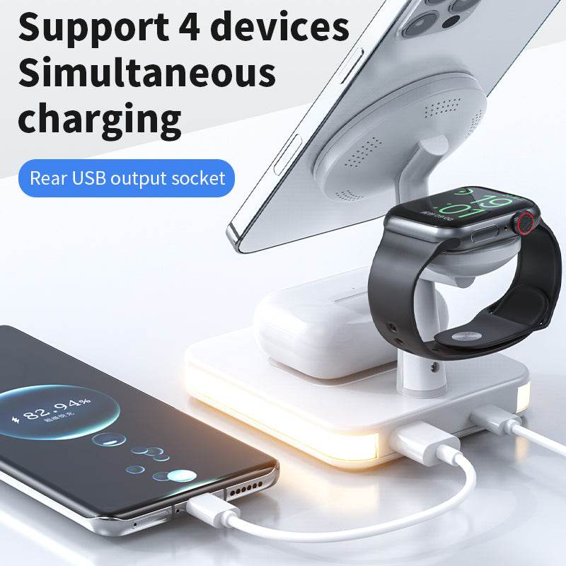 4 In 1 Magnetic Wireless Charger Stand For IPhone 14/13/12 Pro Max Apple Apple 8 7 6 Airpods Fast Charging Dock Station
