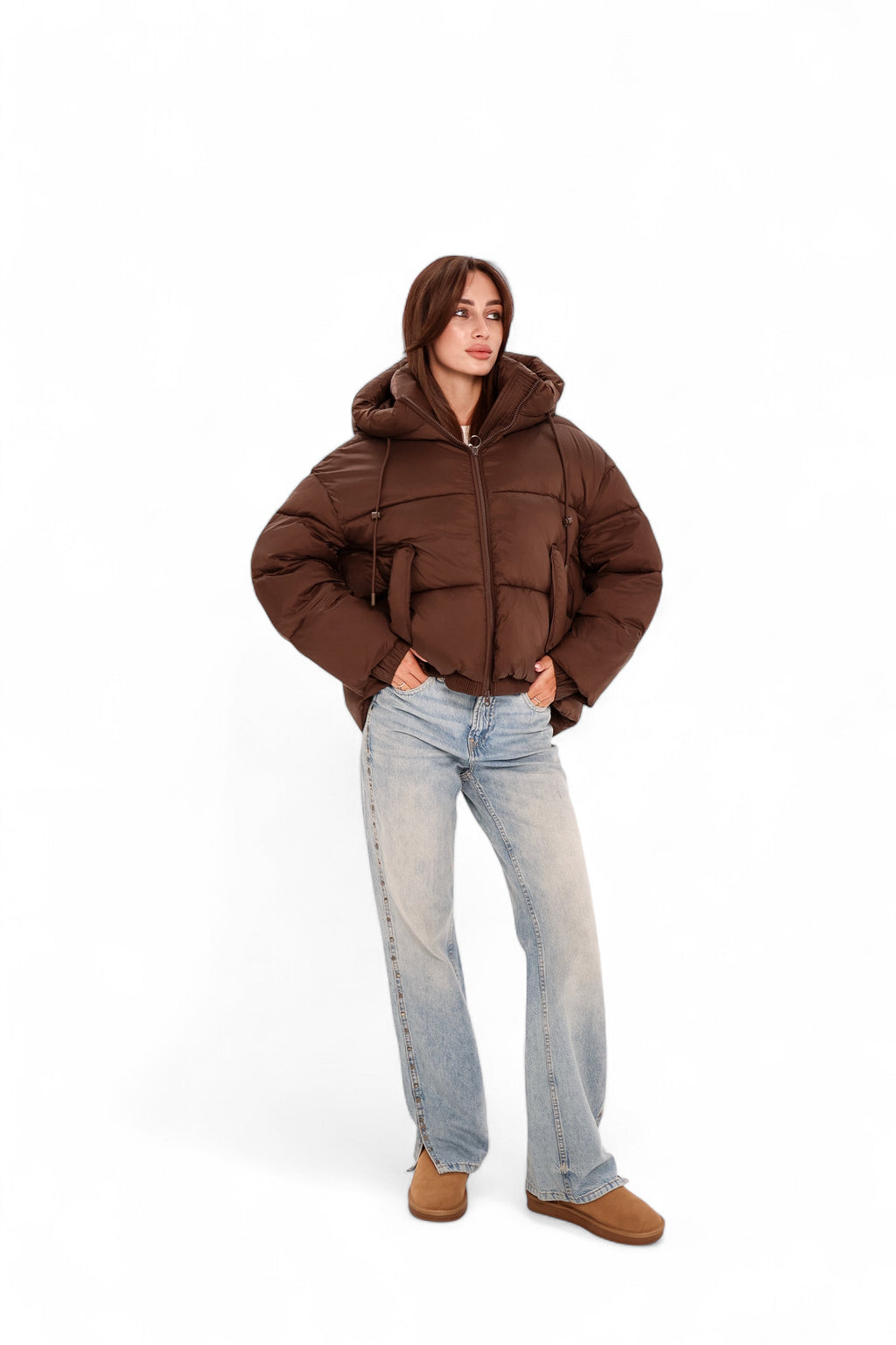 Dark Chocolate Insulated Bio-Down Jacket