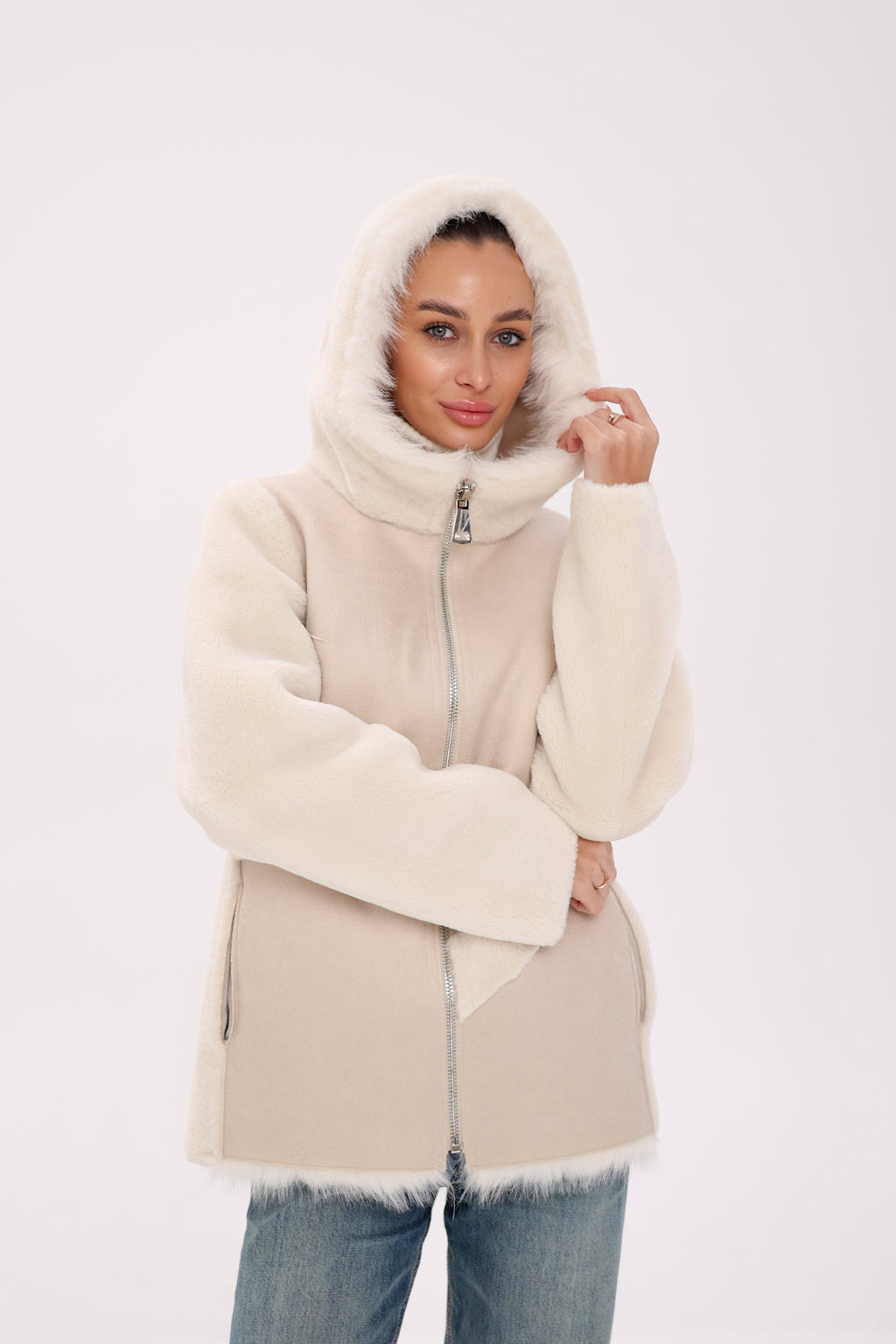 Pre-Order. Re-Stock Ships November 18. ⇆ Reversible Hooded Wool Blend Jacket