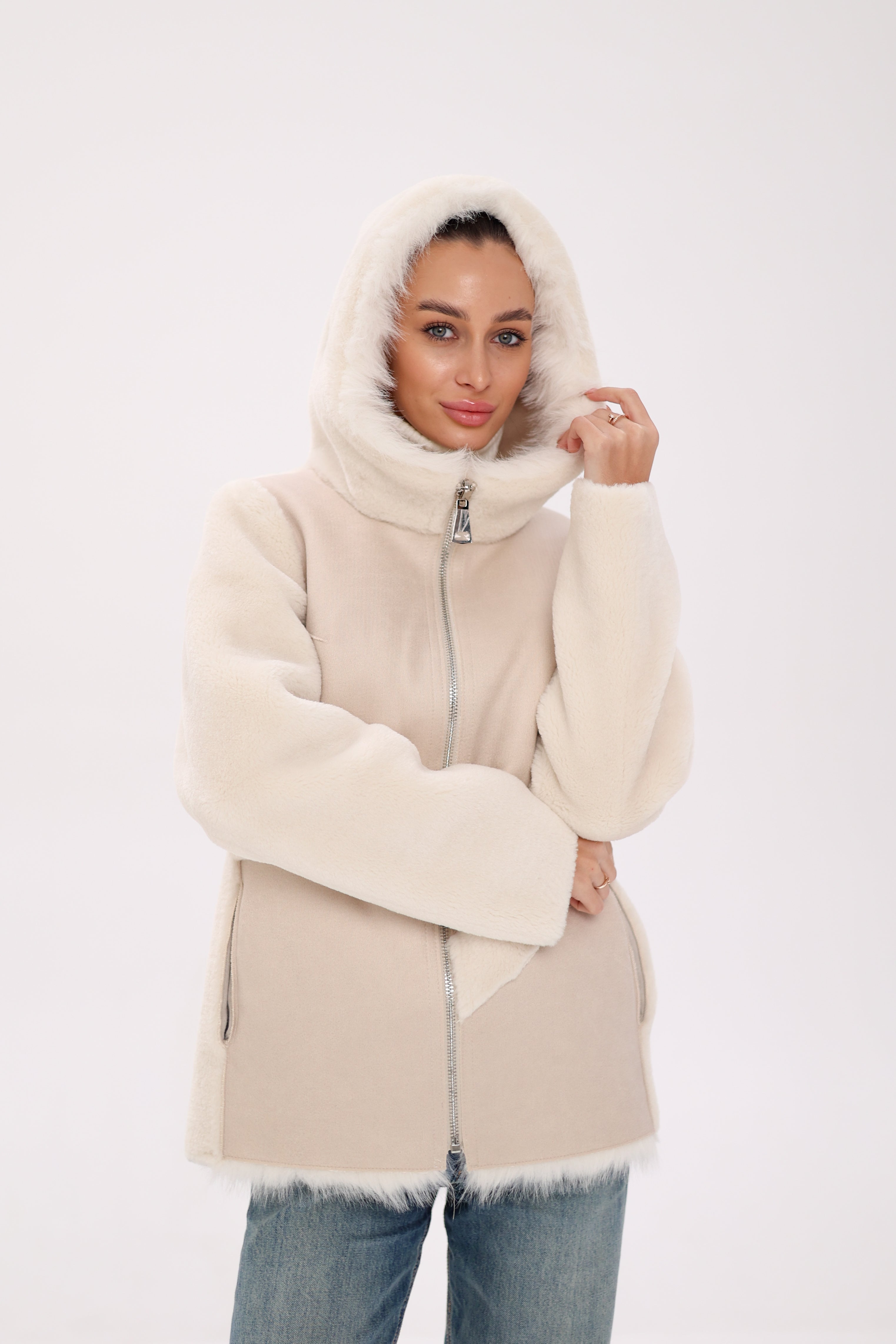 Pre-Order. Re-Stock Ships November 18. ⇆ Reversible Hooded Wool Blend Jacket