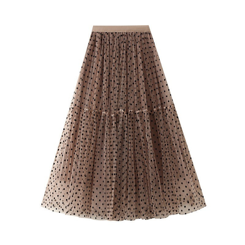 Polka Dot Midi Skirt