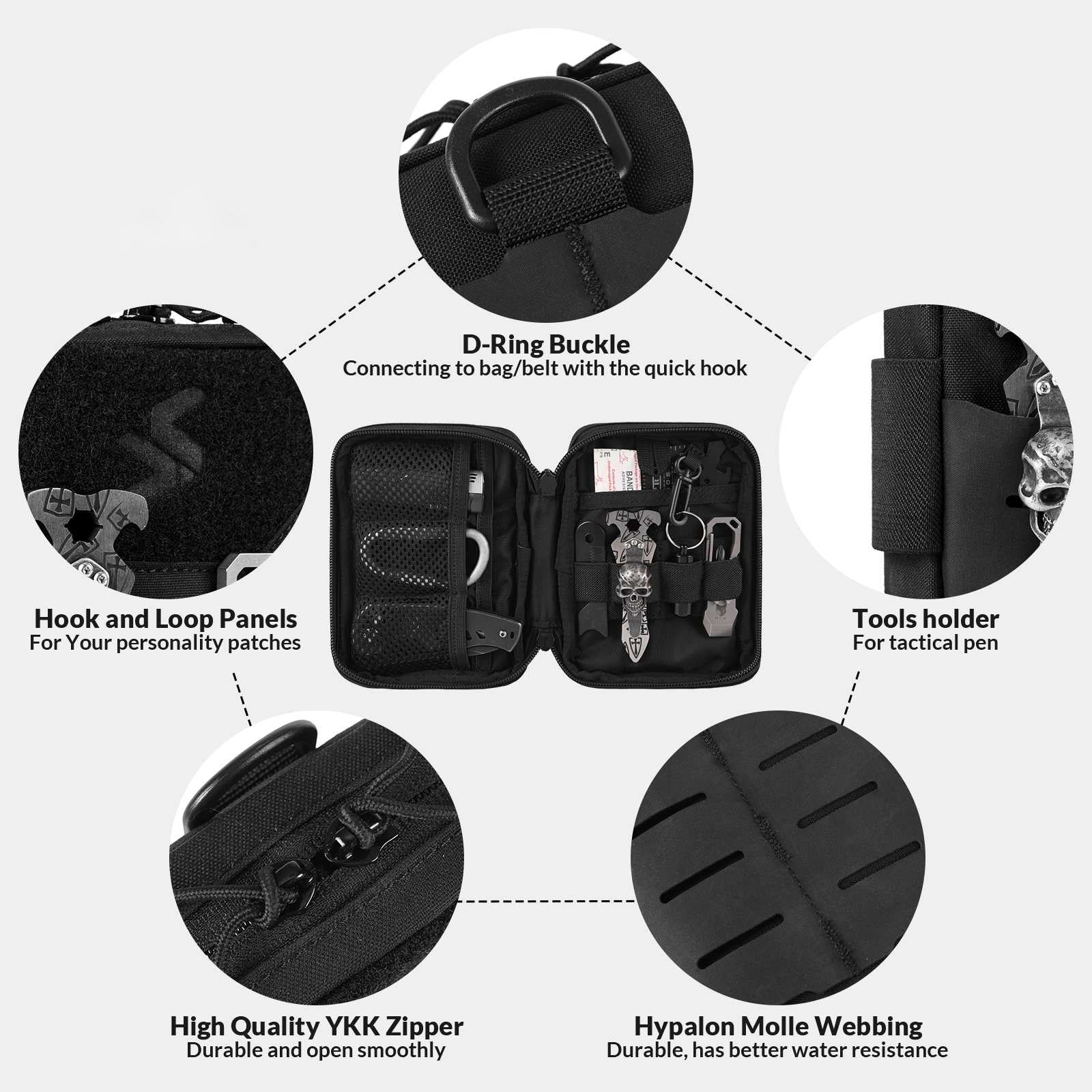 EDC Pouch Tool Pocket Organizer Molle Tool Pouch