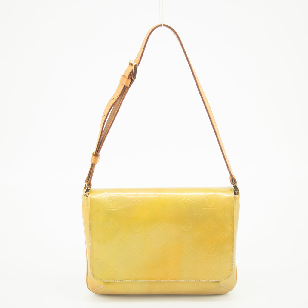 Louis Vuitton Yellow Monogram Vernis Thompson Street Shoulder Bag #2399