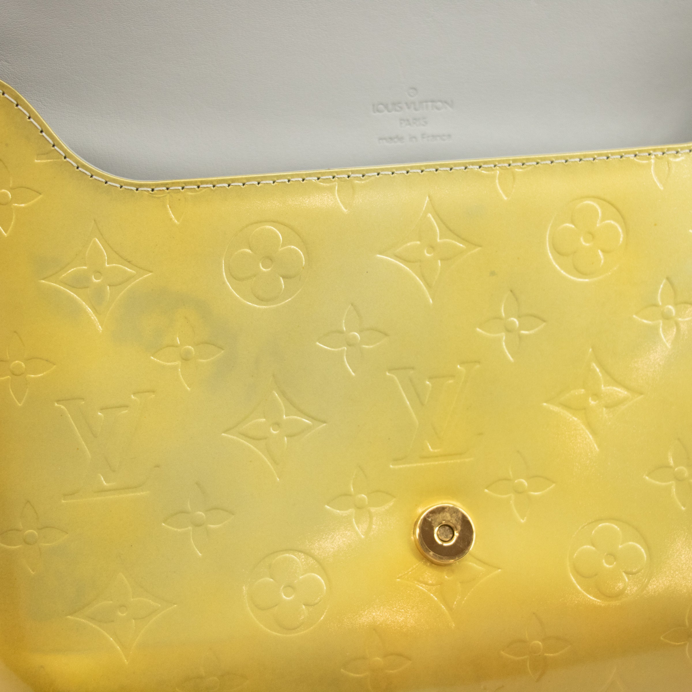 Louis Vuitton Yellow Monogram Vernis Thompson Street Shoulder Bag #2399