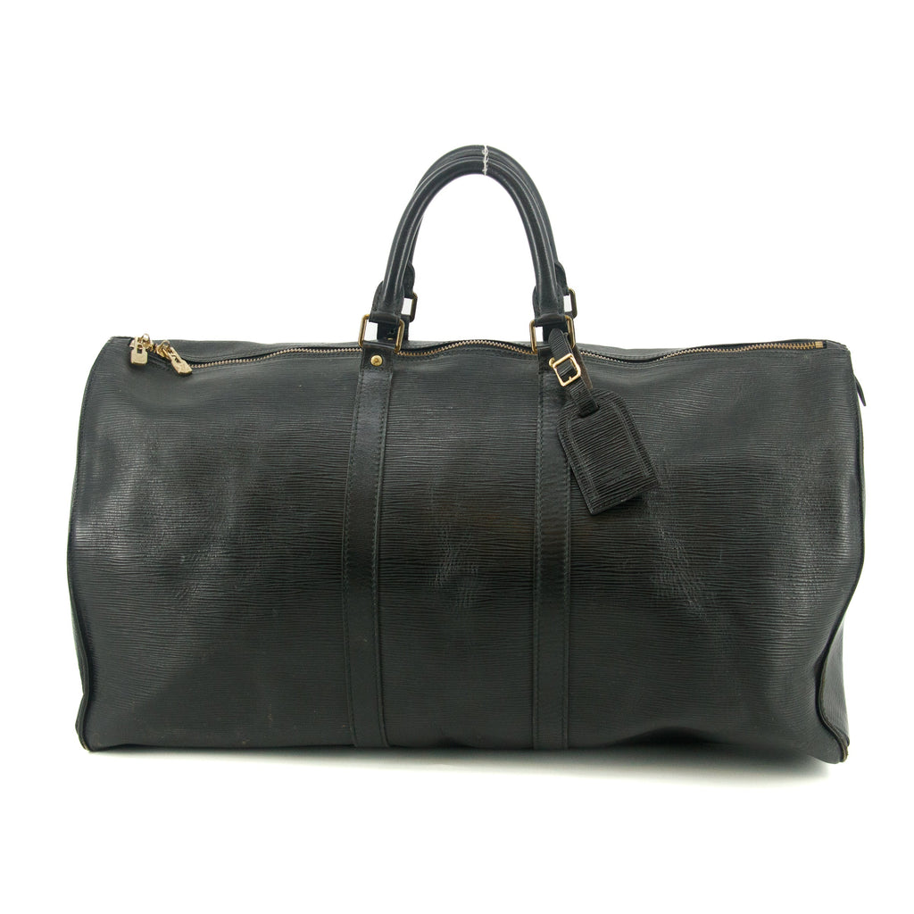 Louis Vuitton Black Epi Keepall 55 #2411