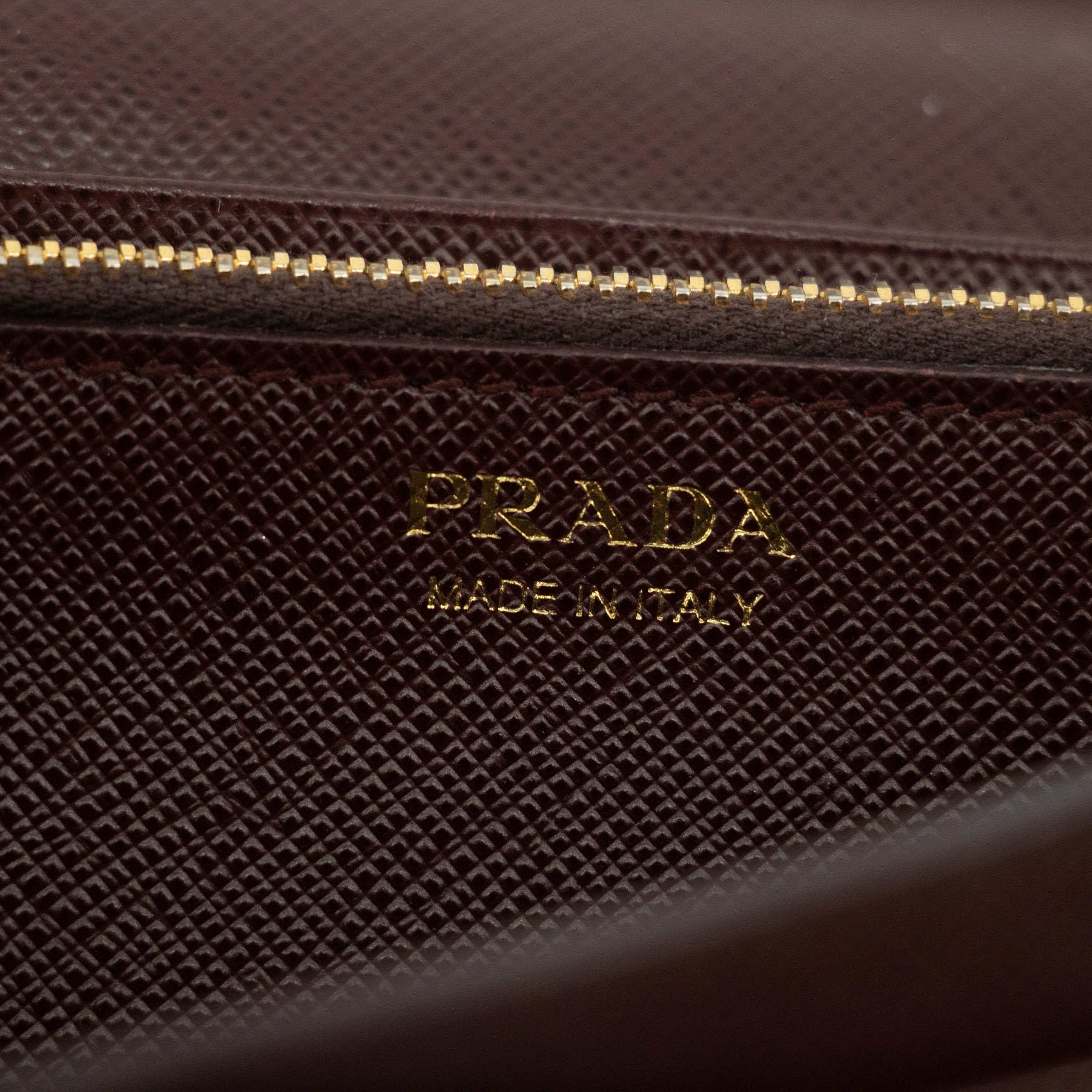 Prada Bordeaux Saffiano Leather Long Wallet #2467