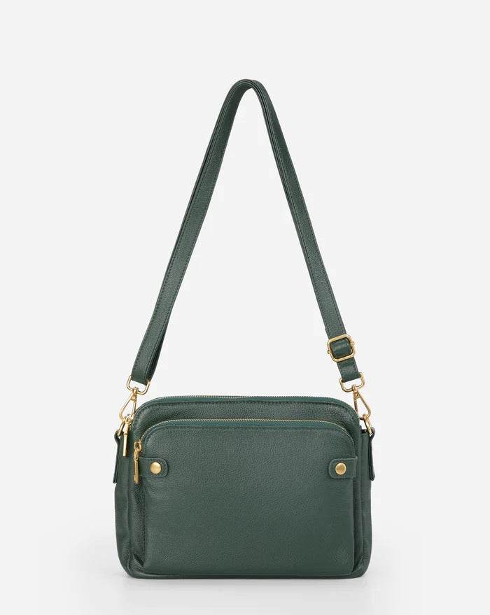 Vintage Three Layer Leather Messenger Women Bag