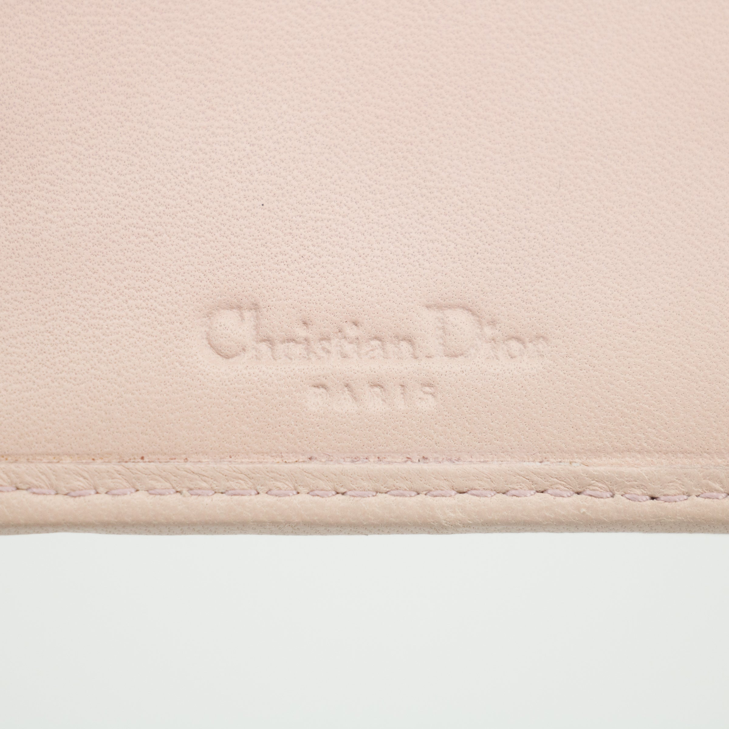 Christian Dior Pink Cannage Leather Long Wallet #2648