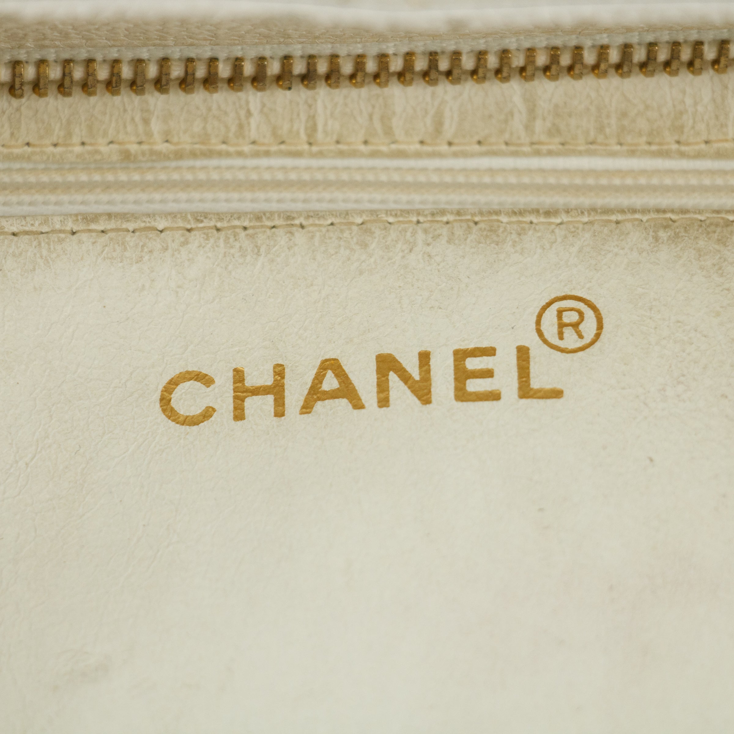 Chanel Caviar Skin Reprint Medallion Tote Bag White 2 Series #2678