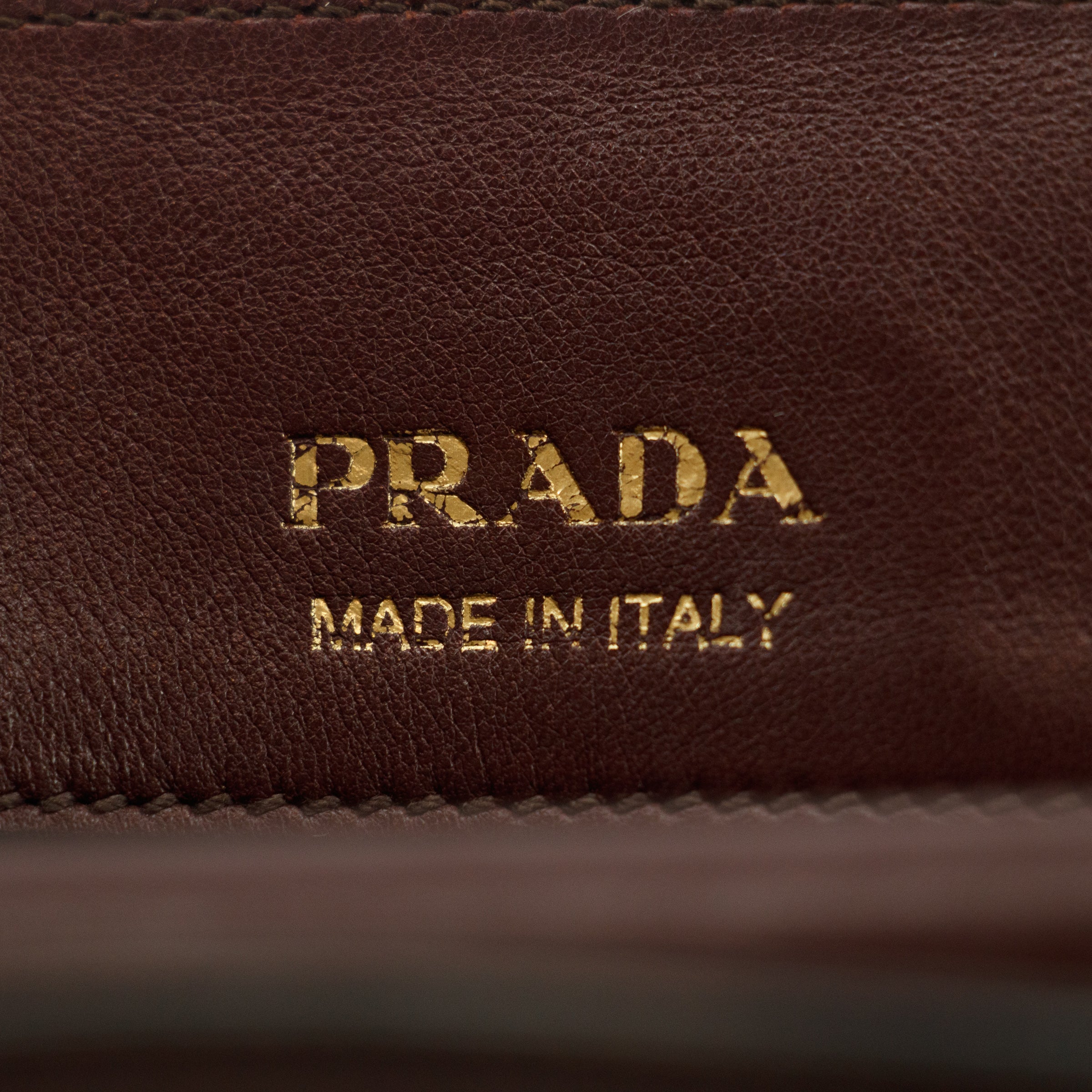 Prada Calfskin Bicolor Red x Burgundy Shoulder Bag #2936