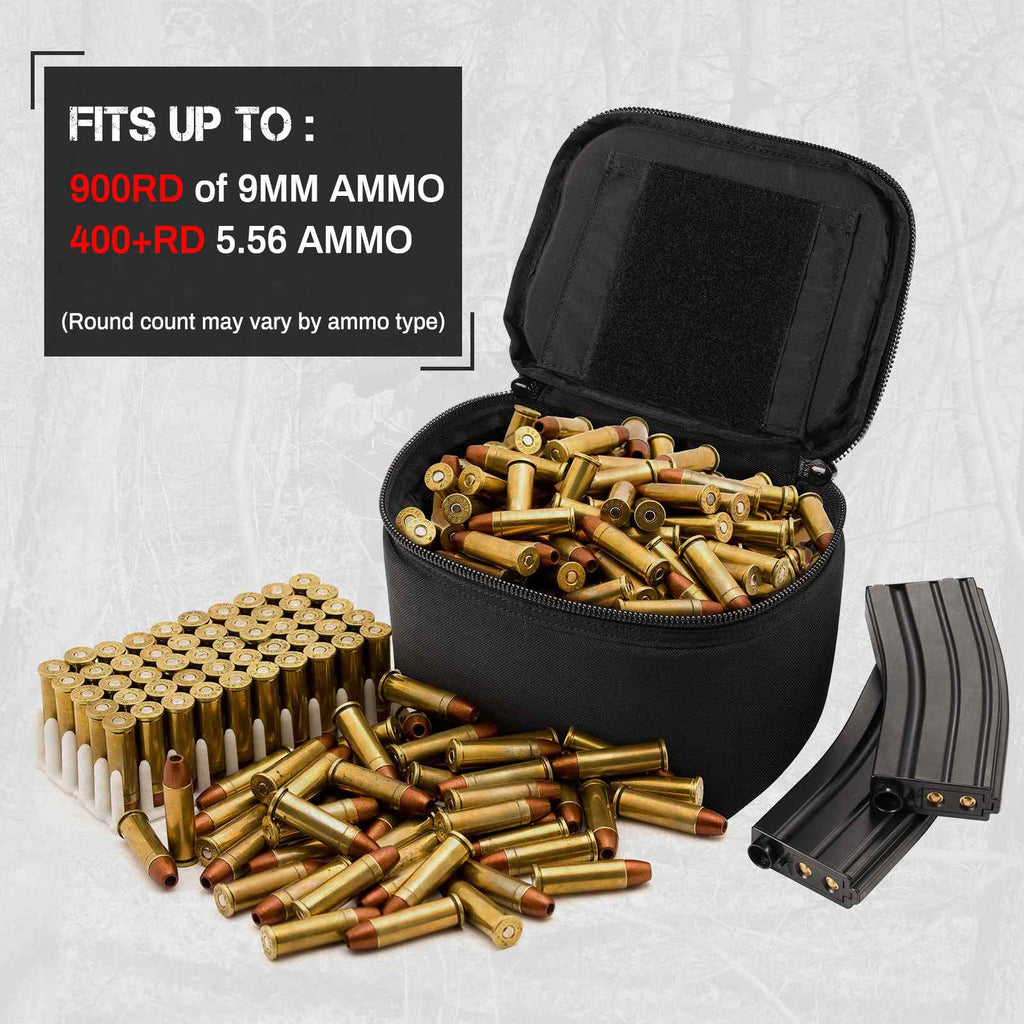 Tactical Ammo Bag, Ammos Transportation Bag for Pistol Rifle and Shotgun Range