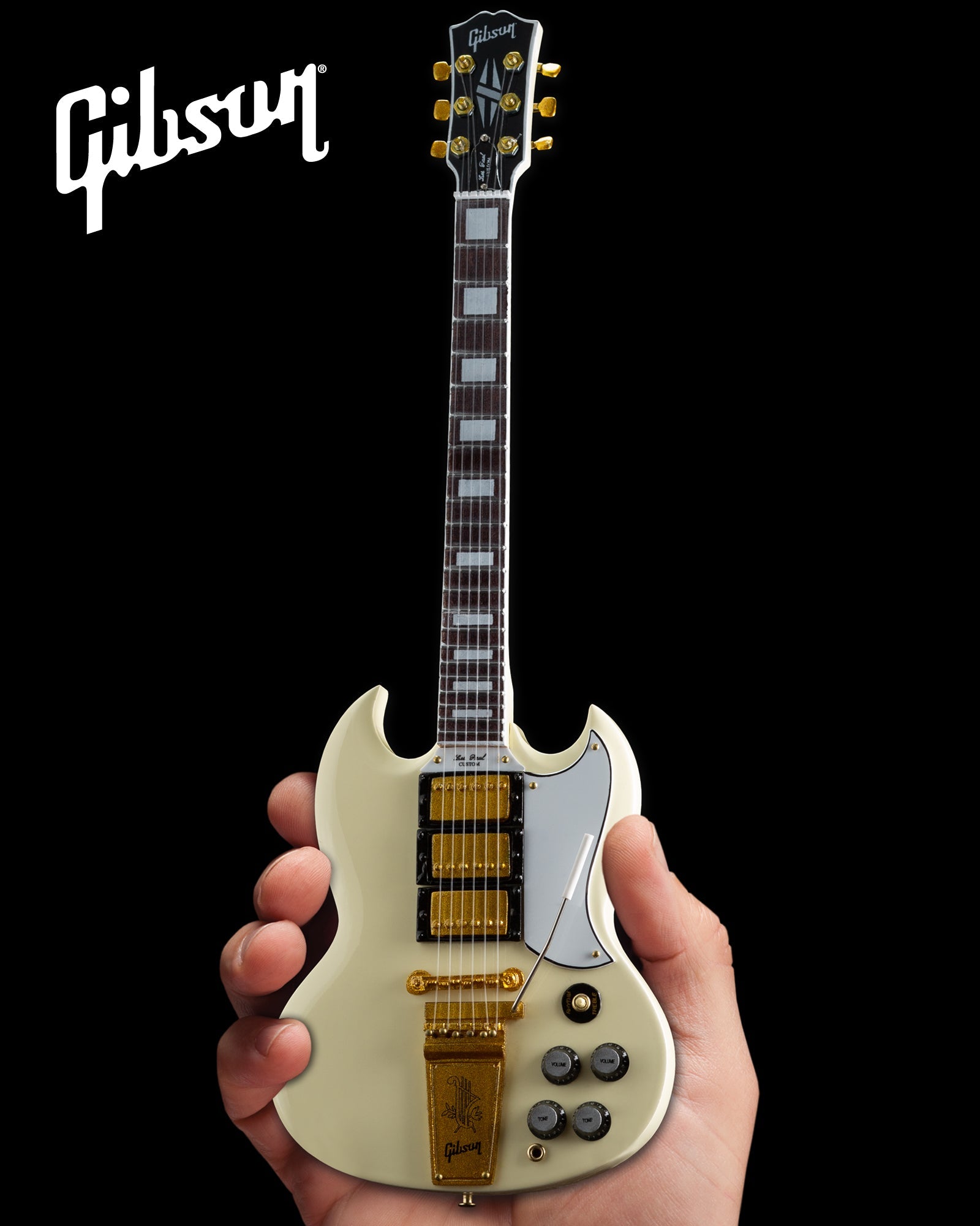 Gibson 1964 SG Custom White 1:4 Scale Mini Guitar Model