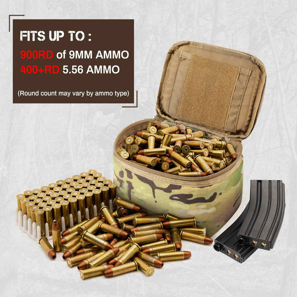 Tactical Ammo Bag, Ammos Transportation Bag for Pistol Rifle and Shotgun Range