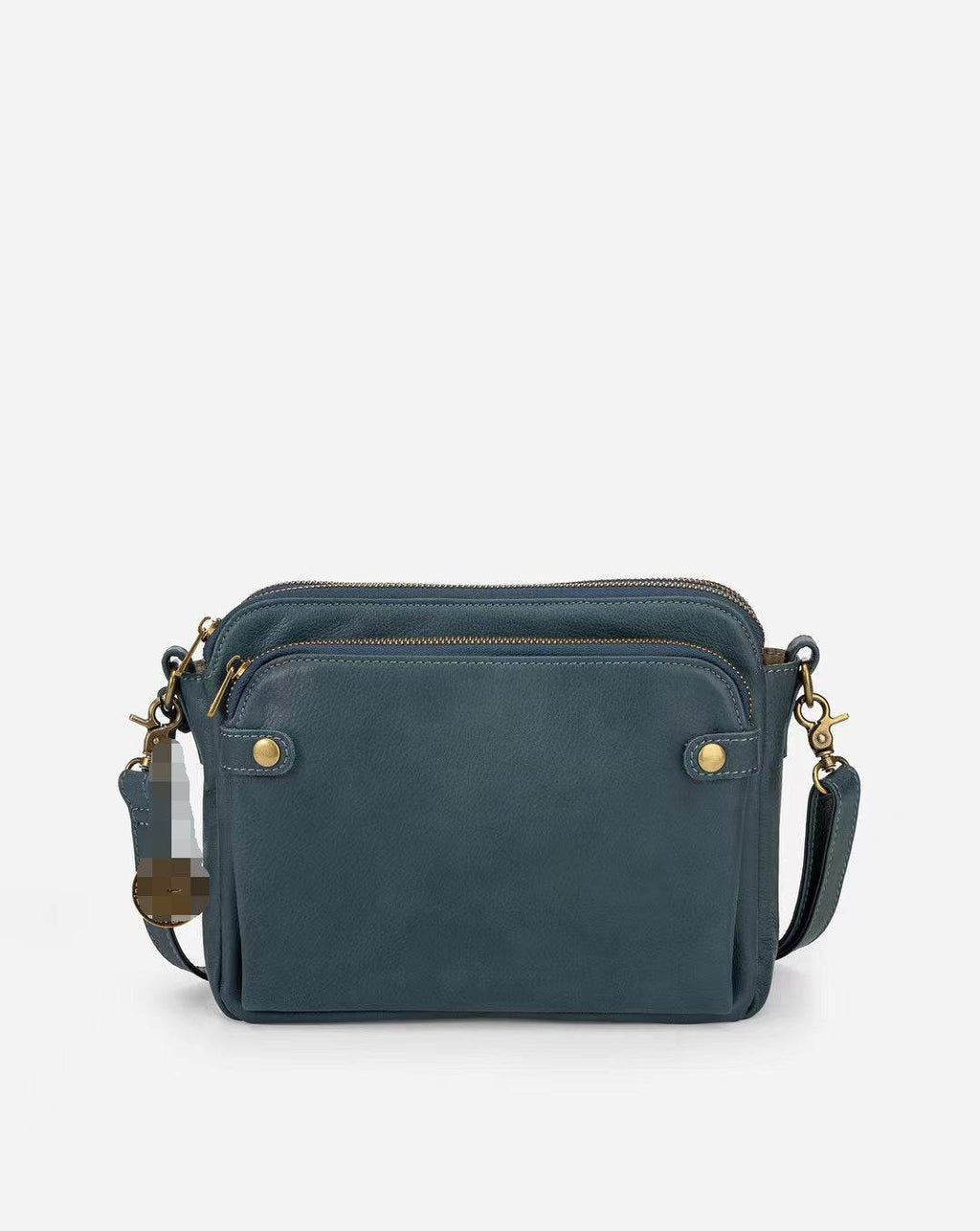 Vintage Three Layer Leather Messenger Women Bag
