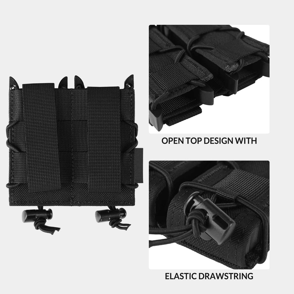 Votagoo Molle Mag Pouch 9mm/.40 Caliber Single/Dual Stack Adjustable Mag Pouch