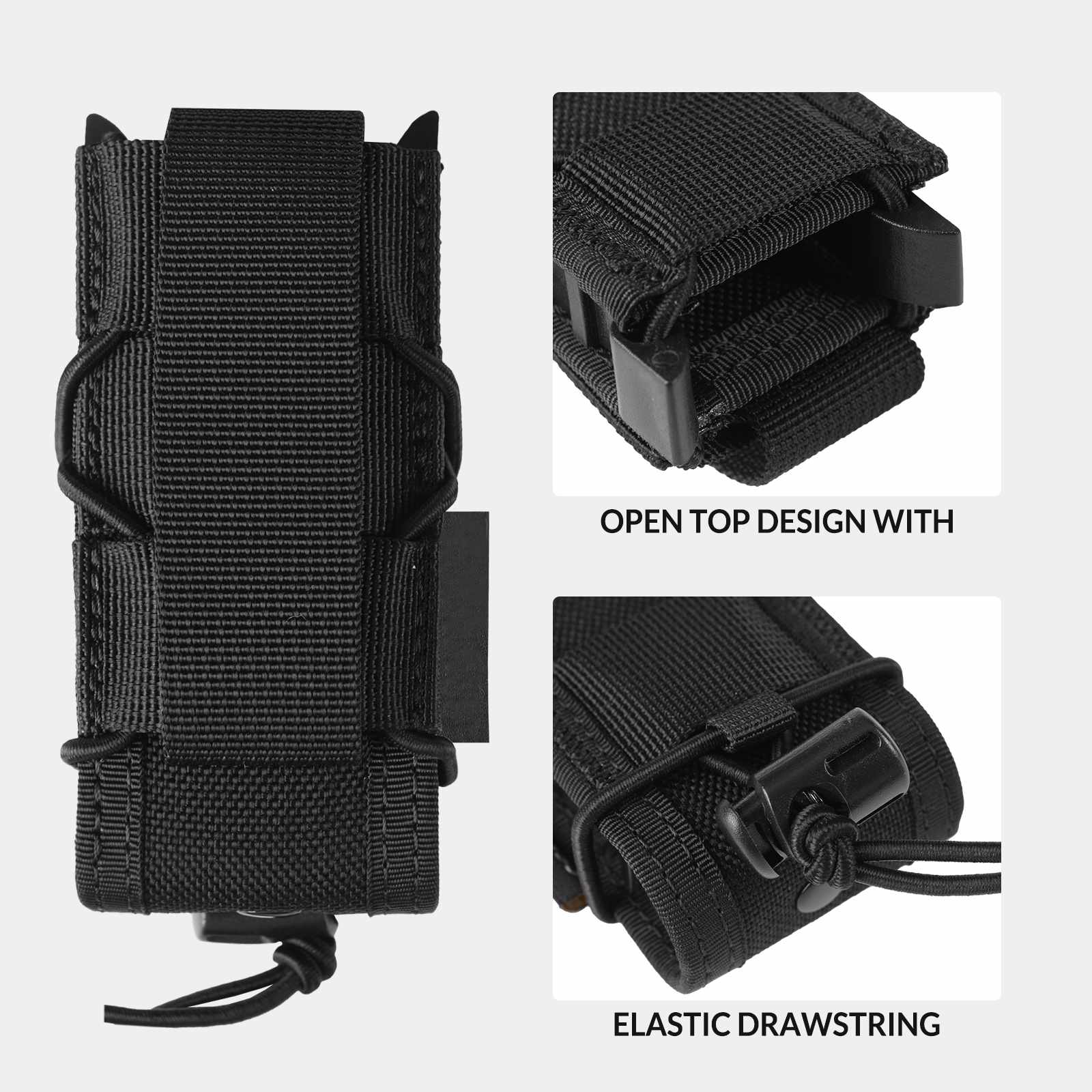 Votagoo Molle Mag Pouch 9mm/.40 Caliber Single/Dual Stack Adjustable Mag Pouch