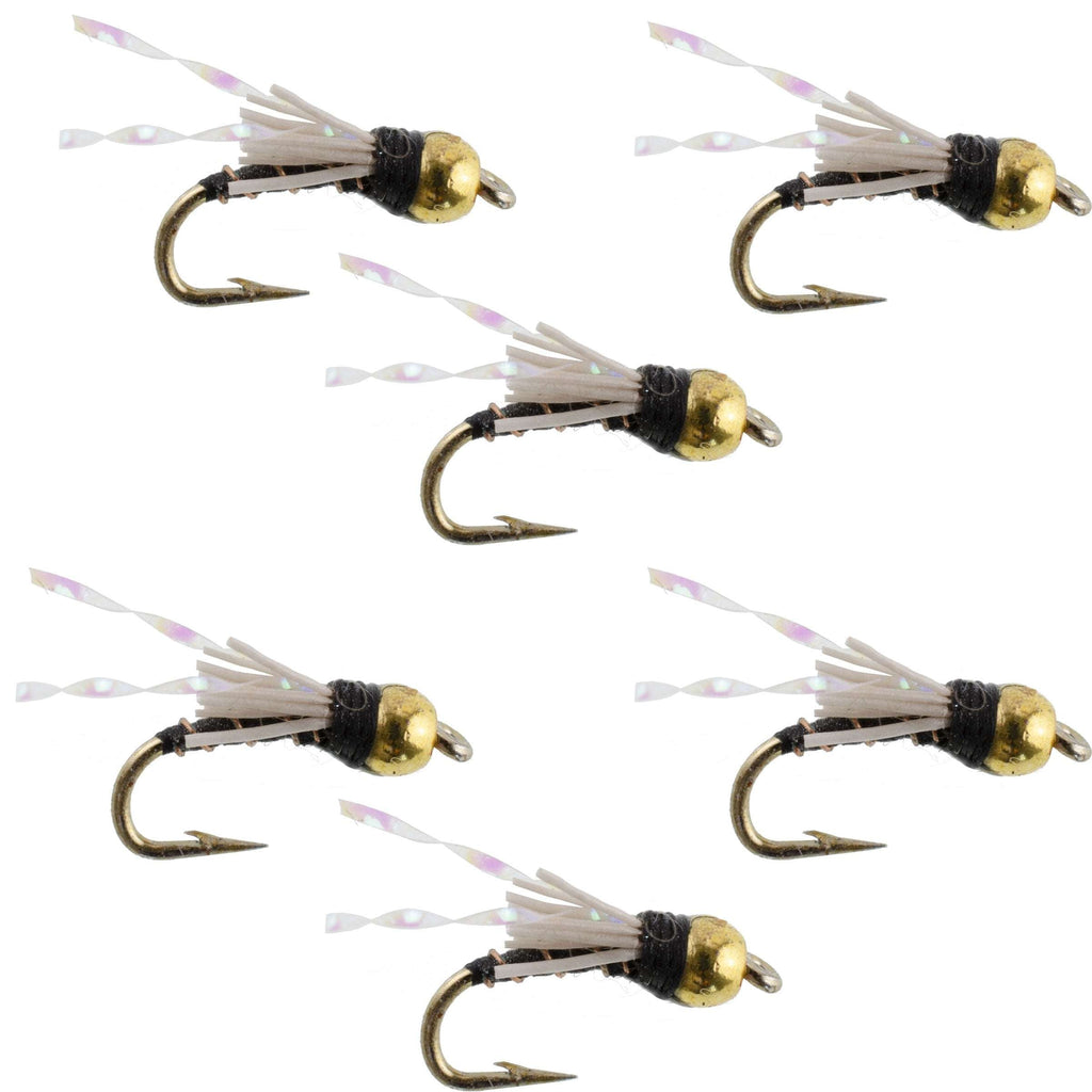 Beadhead Black 3 Dollar Dip Serendipity Wet Fly Fishing Flies - 6 Flies Hook Size 16