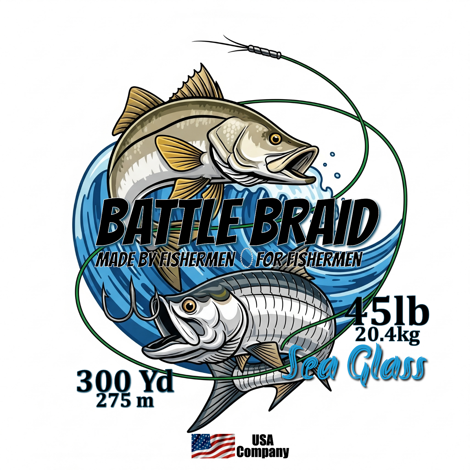 SEA GLASS 300 YARD SPOOL 8x PE