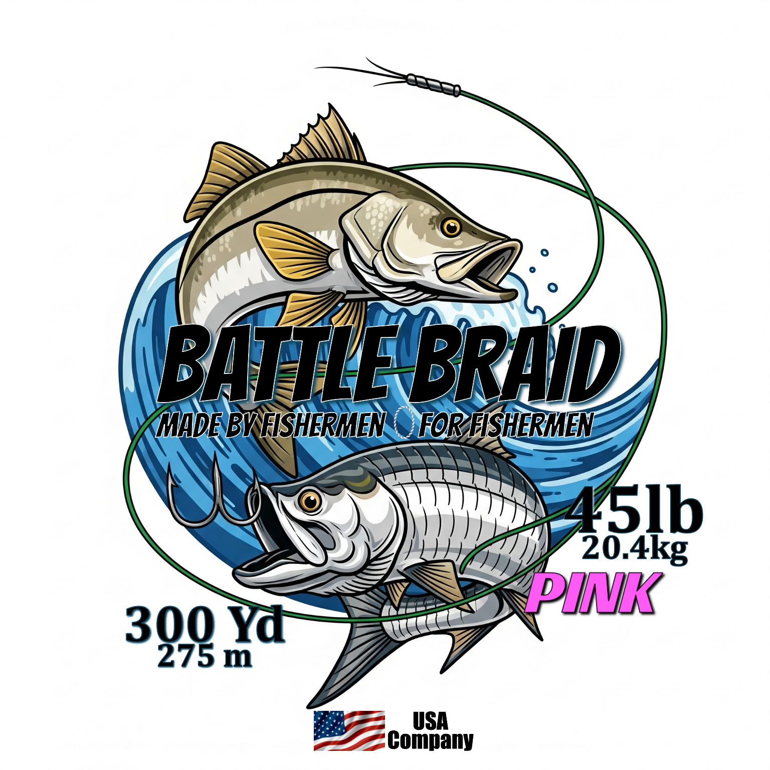 PINK 300 YARD SPOOLS 8x PE