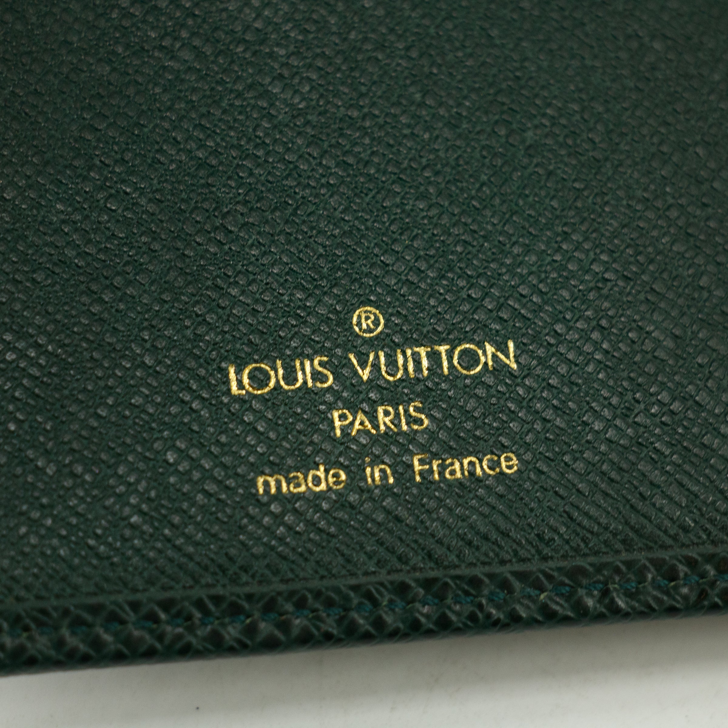 Louis Vuitton Green Taiga Long Wallet #3078