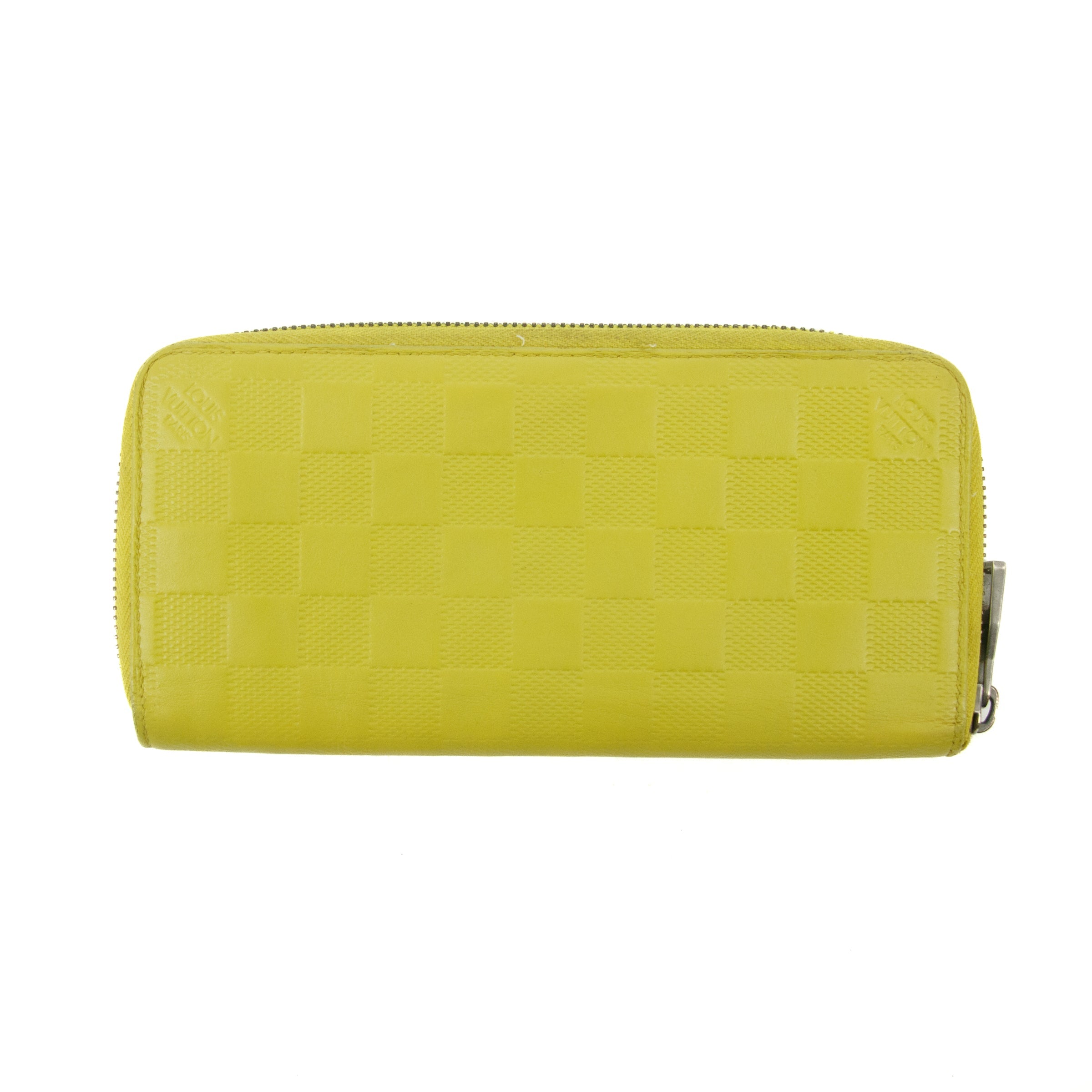 Louis Vuitton Yellow Damier Infini Zippy Wallet #3095