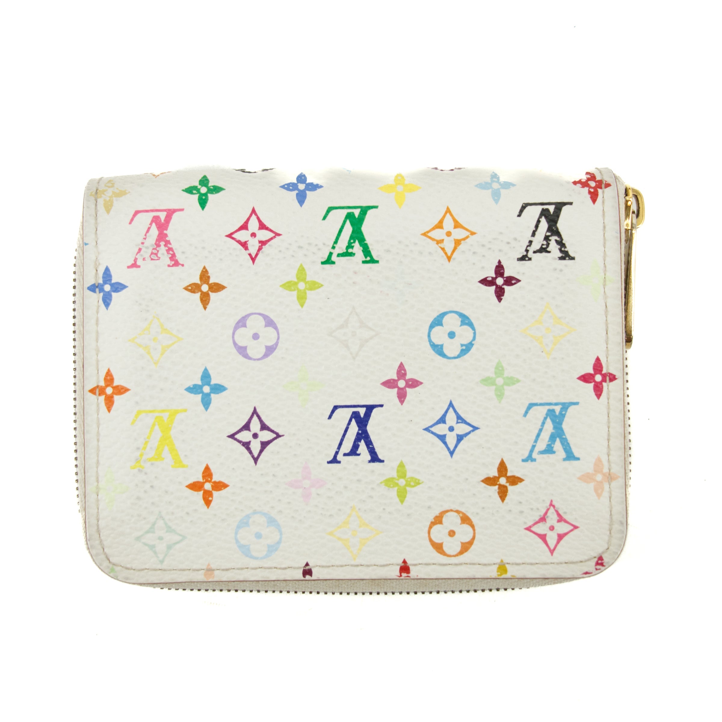 Louis Vuitton Canvas Multicolor Compact Zip Around Wallet  #3101