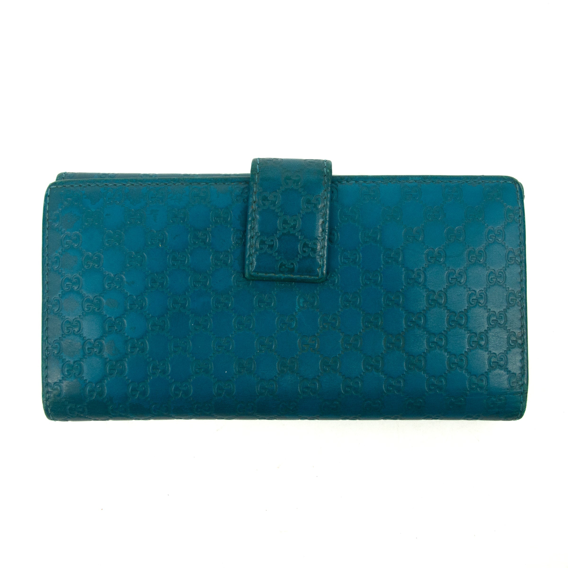 Gucci Microguccissima Continental Long Wallet Blue #3155