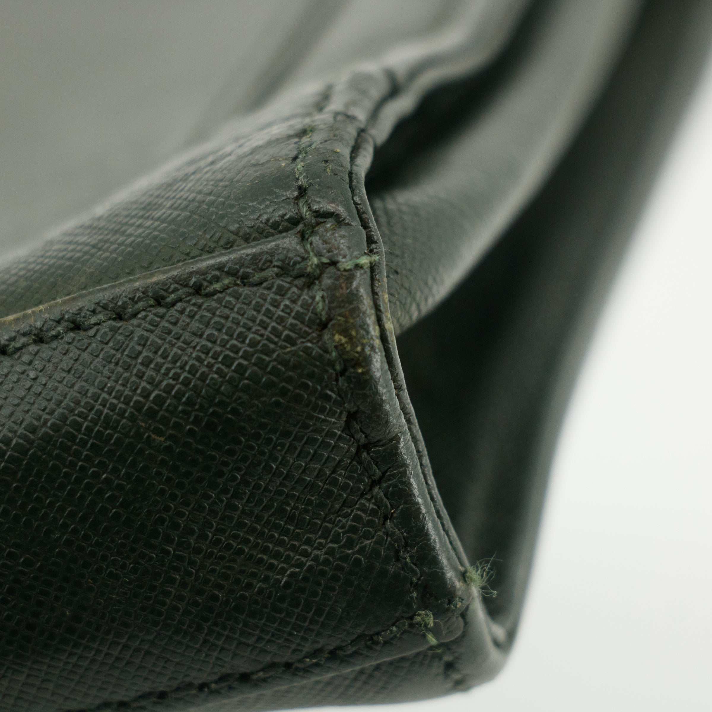 Burberry Green Leather Vintage Clutch Bag #3165