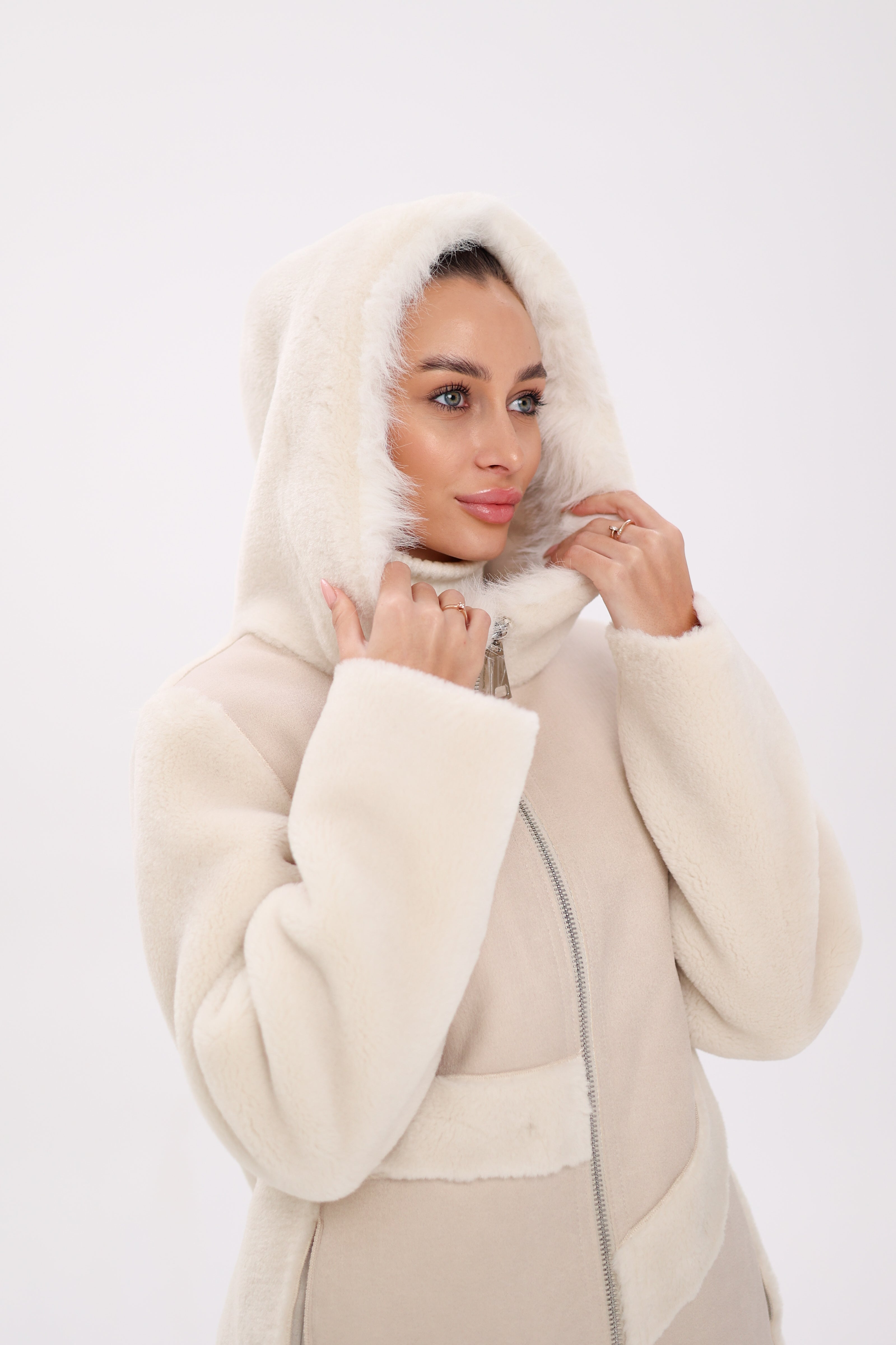 Pre-Order. Re-Stock Ships November 18. ⇆ Reversible Hooded Wool Blend Jacket