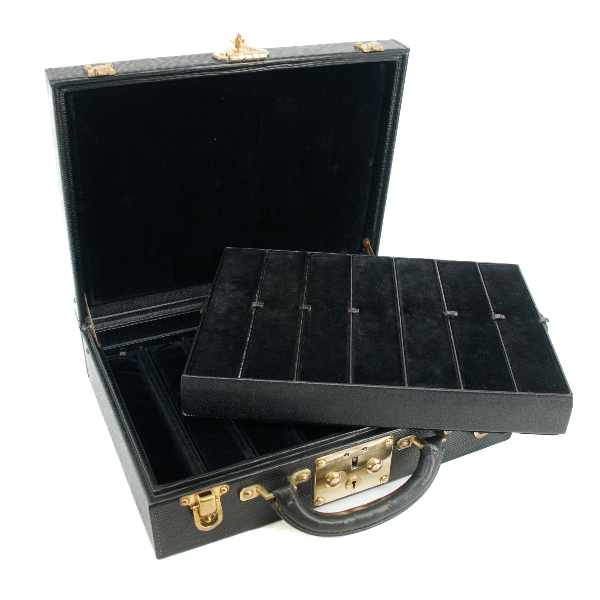 Louis Vuitton Black Epi Leather Jewlery Briefcase Bag #3429