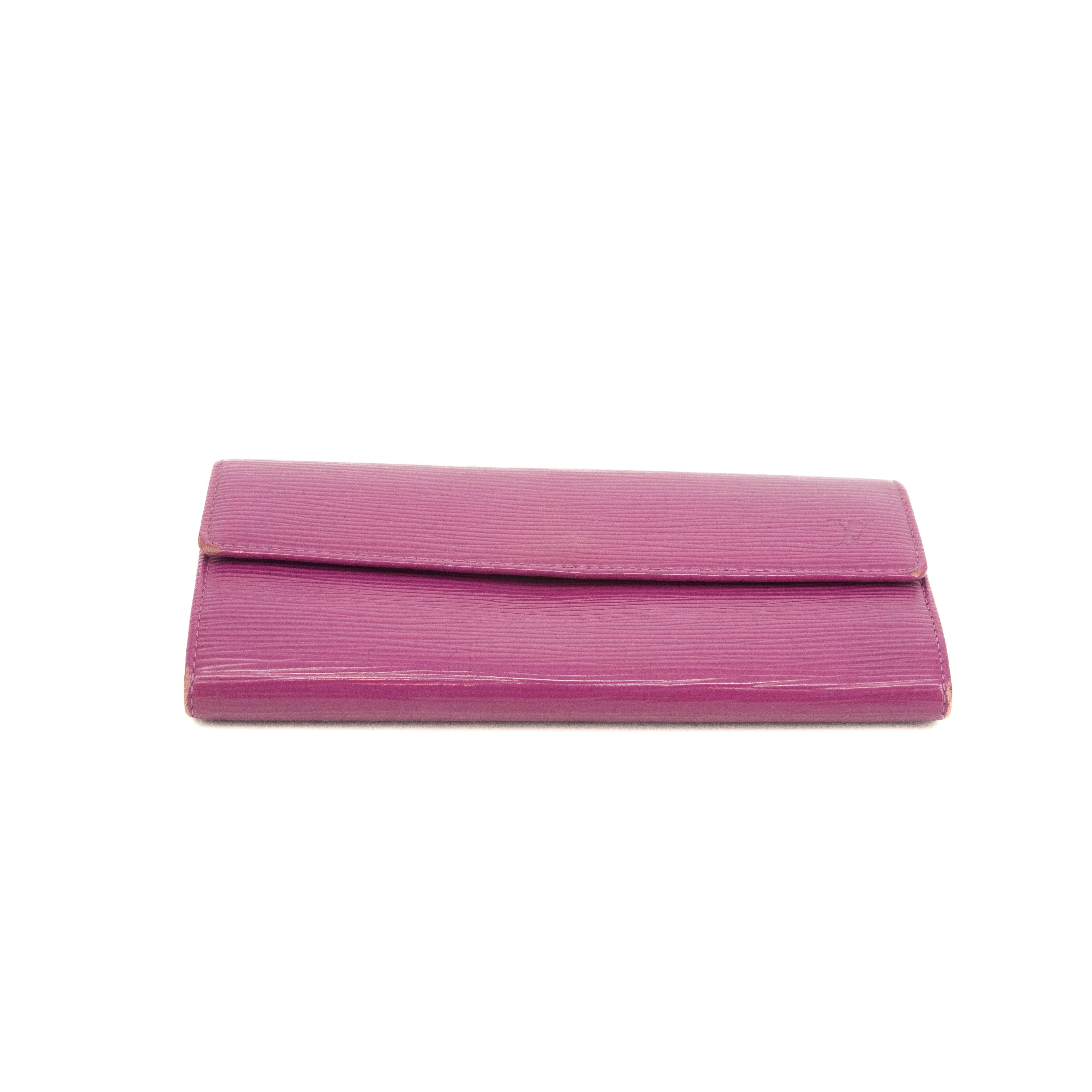 Louis Vuitton Purple Epi Leather Long Sarah Wallet #3515