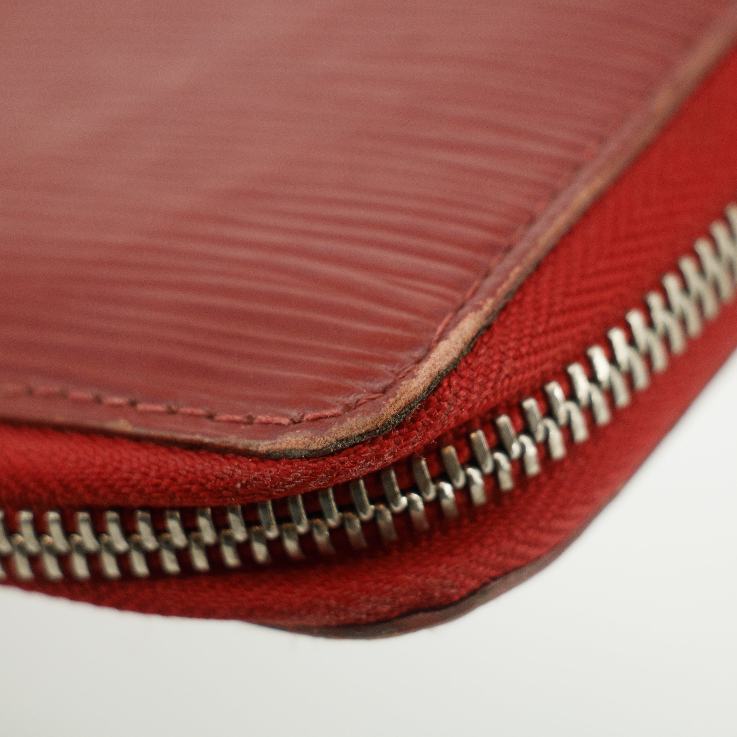Louis Vuitton Red Epi Leather Zippy Long Wallet #3520