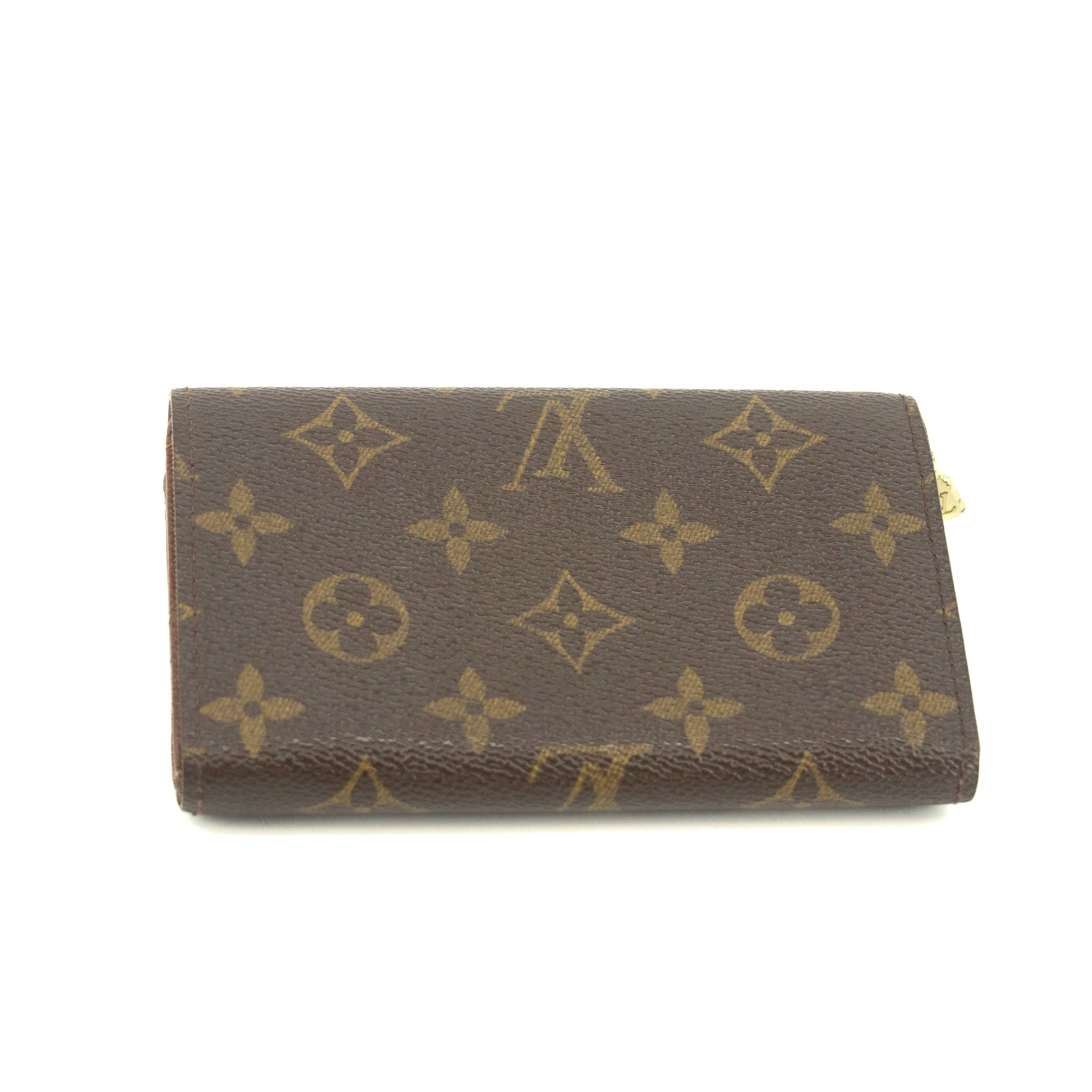 Louis Vuitton Monogram Canvas Brown Porte Tresor Wallet #3523