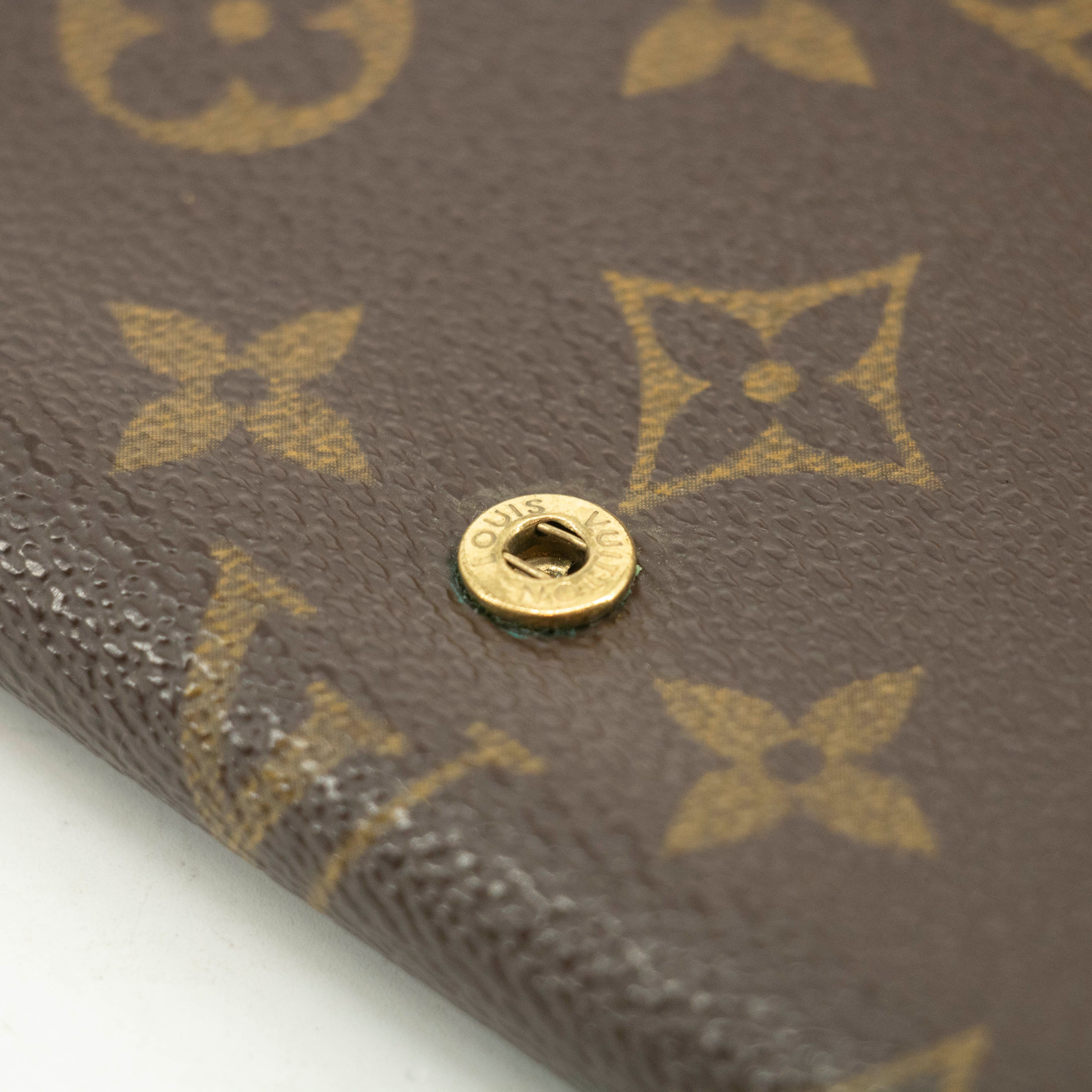 Louis Vuitton Monogram Canvas Brown Porte Tresor Wallet #3523